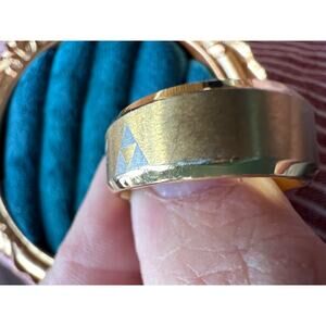 Legend of Zelda Ring Hylian Crest Triforce Size 9 Gamer Jewelry Cosplay Gift